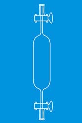 Gas sampling tube with straight bore stop cock